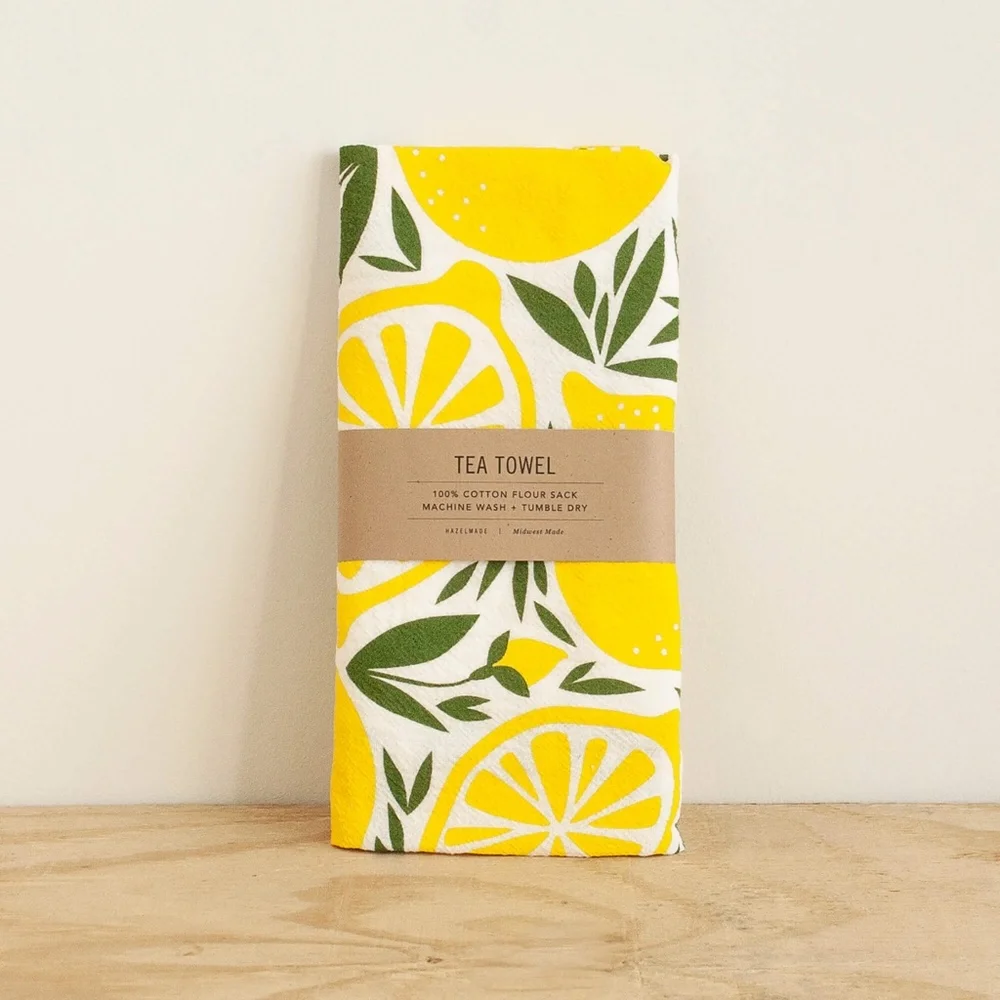 Lemon Tea Towel Kitchen Towel Lint Free Cotton - Picture 4 of 4